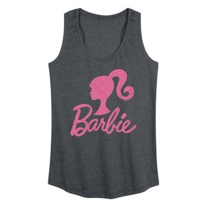 Women's - Barbie - Logo Pink Glitter Graphic Racerback Tank - 1 of 4