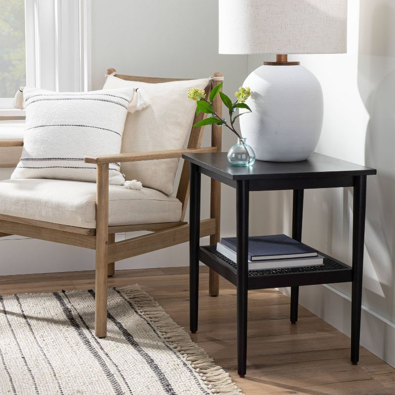 Wood & Cane Accent Side Table - Hearth & Hand™ with Magnolia, 3 of 17