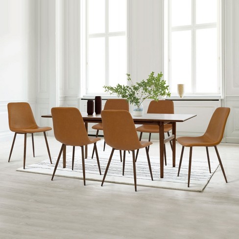 Dining room chairs with best sale black legs