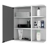 Vynxaria Medicine Cabinet With Six Shelves, Mirror Cabinet£¬White - 4 of 4