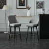 Resenkos Counter Bar Stools, Counter Stool,Swivel Bar & Couter Stool, (Set Of 2) Fabric Color Light Grey Gray - 3 of 4