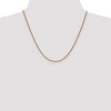 Black Bow Jewelry 1.4mm, 14k Rose Gold, Diamond Cut Solid Spiga Chain Necklace - 2 of 4