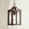 Franklin Iron Works Rockford Rustic Industrial Outdoor Ceiling Light Bronze 17 1/4" Clear Beveled Glass Damp Rated for Post Exterior Light Barn Deck - 2 of 4