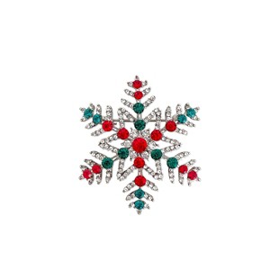 Wrapables Christmas Crystal Rhinestone Brooch Pin, Snowflake - 1 of 4