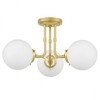 Quoizel Lighting Landry 3 - Light Semi-Flush Mount in  Satin Brass - 2 of 3