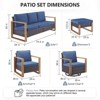 Gymojoy 7 Pieces Outdoor Sofa Swivel Chair Ottoman with Patio Chair Set - 2 of 4