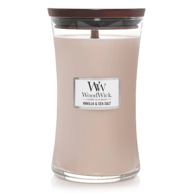 21.5oz Large Hourglass Jar Candle Vanilla & Sea Salt - WoodWick