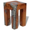 VidaXL Stool Solid Teak Wood and Resin - 4 of 4
