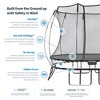 Springfree Kids Outdoor Medium Oval 8 x 11 Foot Trampoline with Enclosure & Outdoor Jumping Basketball Game FlexrHoop Accessory, Black - 2 of 4