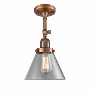 Cone - 1 Light Semi-Flush Mount In Industrial Style-14.5 Inches Tall and 7.75 Inches Wide - 1 of 1