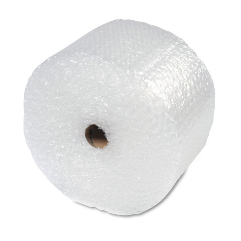 Basics Perforated Bubble Cushioning Wrap, Large, Clear, 5/16,  12-Inch x 100-Foot Long Roll