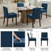 DOMETOUR Linen Upholstered Dining Chair Set of 2, Modern Armless Chair With Cushioned Seat for Living Room - 3 of 4
