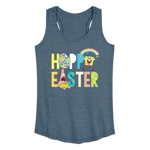 Women's - SpongeBob Squarepants - Hoppy Easter Icons Graphic Racerback Tank - 1 of 4