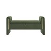 Modern Upholstered Teddy Storage Bench with Arms, Comfy Bed End Bench, Ottoman or Footrest for Bedroom, Living Room, Dorm - ModernLuxe - 4 of 4