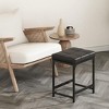 2 Pack Vanity Stool Chair 18 Inch Barstools  Modern Foot Stool - 3 of 4