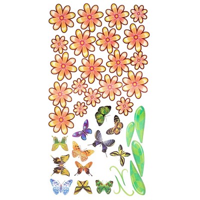 Slickblue Butterfly Gathering Vinyl Wall Stickers – Gorgeous Butterfly Decals for Home, 13x23.5 Inch, Easy to Apply