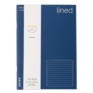 Noted by Post-it Soft Cover Lined Notebook Cobalt Blue 64 Pages - 1 of 4