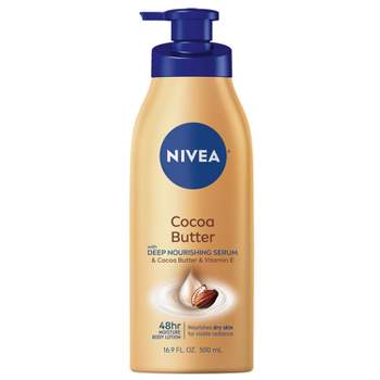 NIVEA Shea Nourish Body Lotion, Dry Skin Lotion with Shea Butter, 33.8 Fl  Oz Pump Bottle 