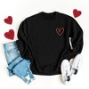 Simply Sage Market Women's Graphic Sweatshirt Embroidered Hand Drawn Heart LC - 3 of 4