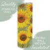 Elanze Designs Sunflowers Yellow Green 20 ounce Stainless Steel Travel Tumbler - 3 of 4