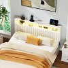 Greenstell Upholstered Headboard for Bed Frame,  with Charging Station & LED Light, Height Adjustable, Gray - 3 of 4