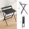 Aghana Digitals 27.6" Compact Foldable Computer Desk with Monitor Shelf, X-Shaped Steel Frame, Easy - 2 of 4