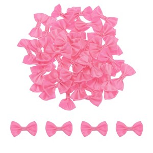 Unique Bargains Fabric Craft DIY Gift Packaging Accessories Satin Mini Ribbon Bows 100 Pcs - 1 of 4