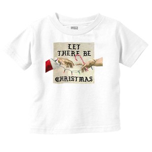 Let There Be Christmas Modern Art Toddler Baby Graphic T Shirt Brisco Brands - 1 of 4
