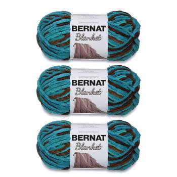 Bernat Blanket Dark Teal Yarn - 3 Pack Of 150g/5.3oz - Polyester - 6 Super  Bulky - 108 Yards - Knitting/crochet : Target