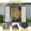 Kelly All Weather Metal Tool Shed, Patio Storage Shed with Metal Foundation and Lockable Doors, Outdoor Storage Box - The Pop Home - 4 of 4