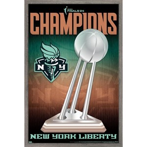 Trends International WNBA New York Liberty - 2024 WNBA Finals Team Logo Framed Wall Poster Prints - 1 of 4