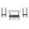 Signature Design by Ashley Wrenwich 3-Piece Coffee Table Set with End Tables - Brown/Black/White Finish - 4 of 4