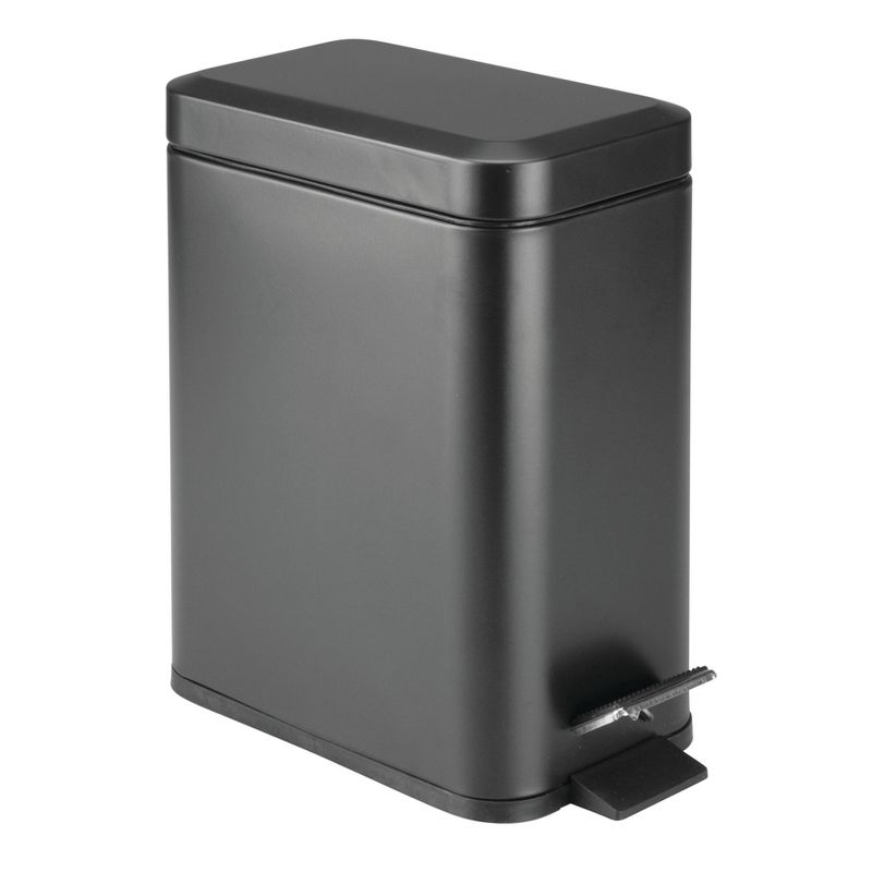 iDESIGN Rectangle Step Can Black, 1 of 7