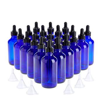 48 Pack .5 oz Amber Glass Bottles with Dropper Dispenser and 6 Funnels for  Essential Oils, Aromatherapy, Liquids (54 Total Pieces, 15ml) 