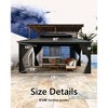 Gazebo for All Weather, with Double Metal Roof, Net, and Curtain, Permanent Building for Patio - 3 of 4
