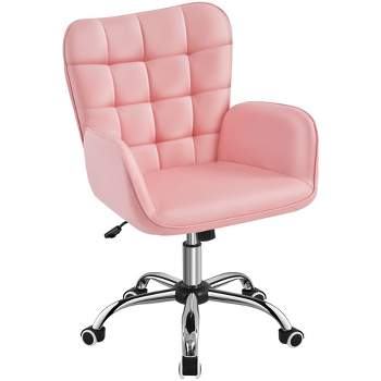 Yaheetech Faux Leather Desk Chair with Padded Armrests