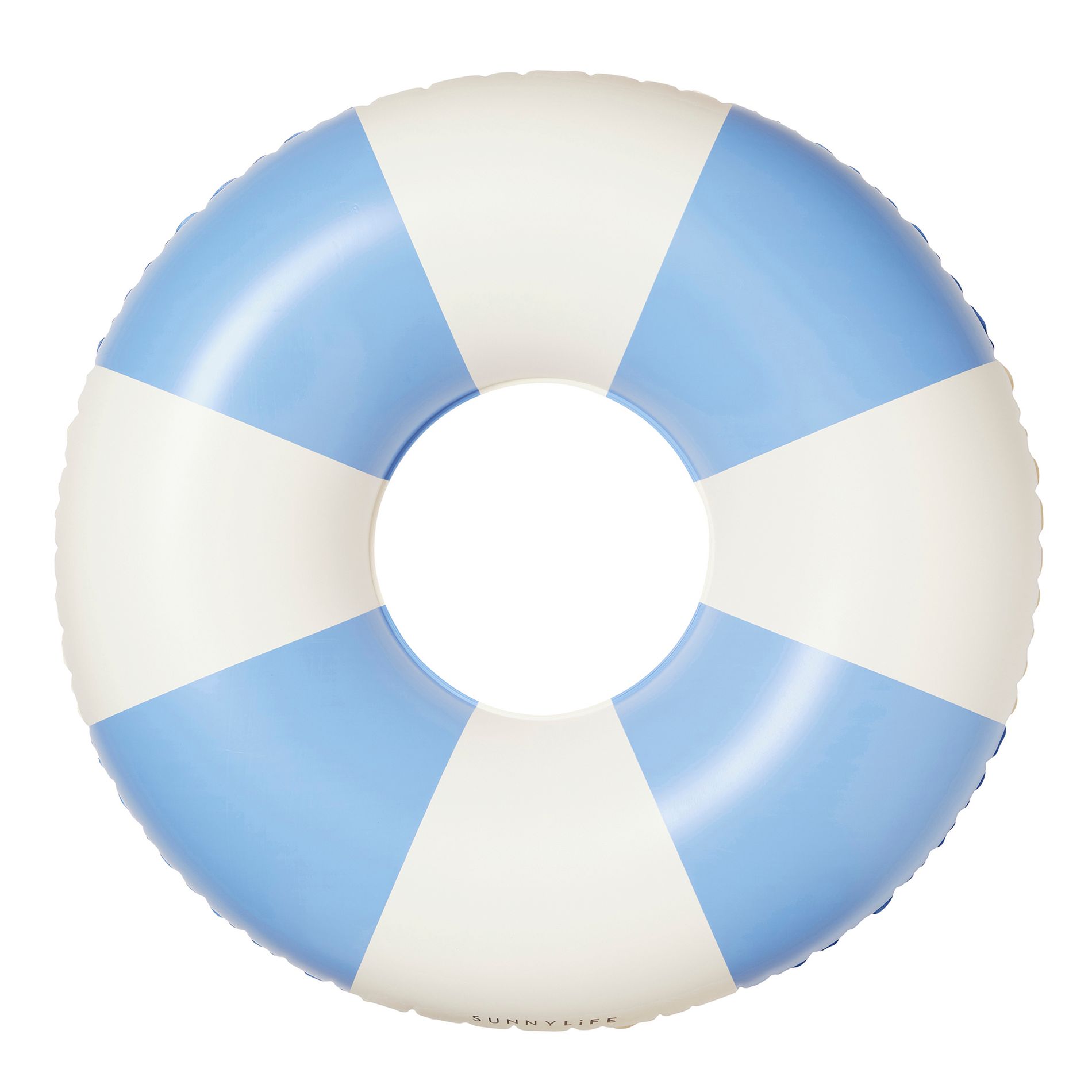 Sunnylife: Blue Stripe Tube Pool Ring, 41" Inflatable Float, 220lb Cap, 6+
