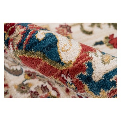 Elegant Ivory Heirloom-Inspired 2'3" X 8' Wool Blend Runner Rug