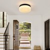 DAKAFUL 5-Color Temperature LED Ceiling Light with Painted Iron&Cloud Glass Shades, Modern Flush Mount Ceiling Lamp for Bedroom, Kitchen - 3 of 4
