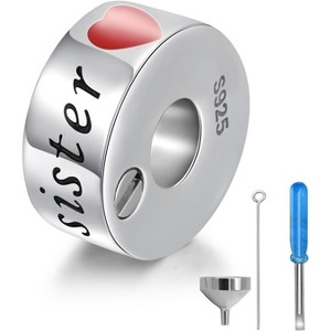 Sterling Silver Memorial Urn Charm for Ashes - Keepsake Pendant Gift in Memory of Loved Ones - 1 of 4