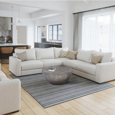 Royal Hampton 36 Inch Round Coffee Table, Handcrafted Drum Shape