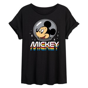 Women's - Disney - Mickey Portrait Retro Oversized Graphic T-Shirt - 1 of 4