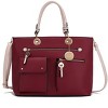 MKF Collection Julia Vegan Leather Color-block Women’s Satchel Bag by Mia k - 2 of 4