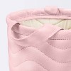 Quilted Fabric Small Round Storage Basket - Light Pink - Cloud Island™ - image 3 of 4