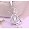 Bella Dog Pendant Sterling Silver Cubic Zirconia Chain Necklace Ginger Lyne Collection - 2 of 4