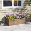 Tangkula Raised Garden Bed 46" x 24" x 16" Wooden Planter Box with 4 Drainage Holes Raised Garden Bed for Vegetables - 3 of 4