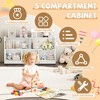 Tinyhomie Wooden Storage Cabinet with 5 Sections, Montessori Kids Bookshelf and Toy Organizer for Nursery, Playroom & Classroom - 4 of 4