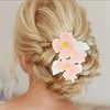 Unique Bargains Flowers Pattern Hair Clip 2.76"x4.92" Light Pink 1 Pc - 2 of 4