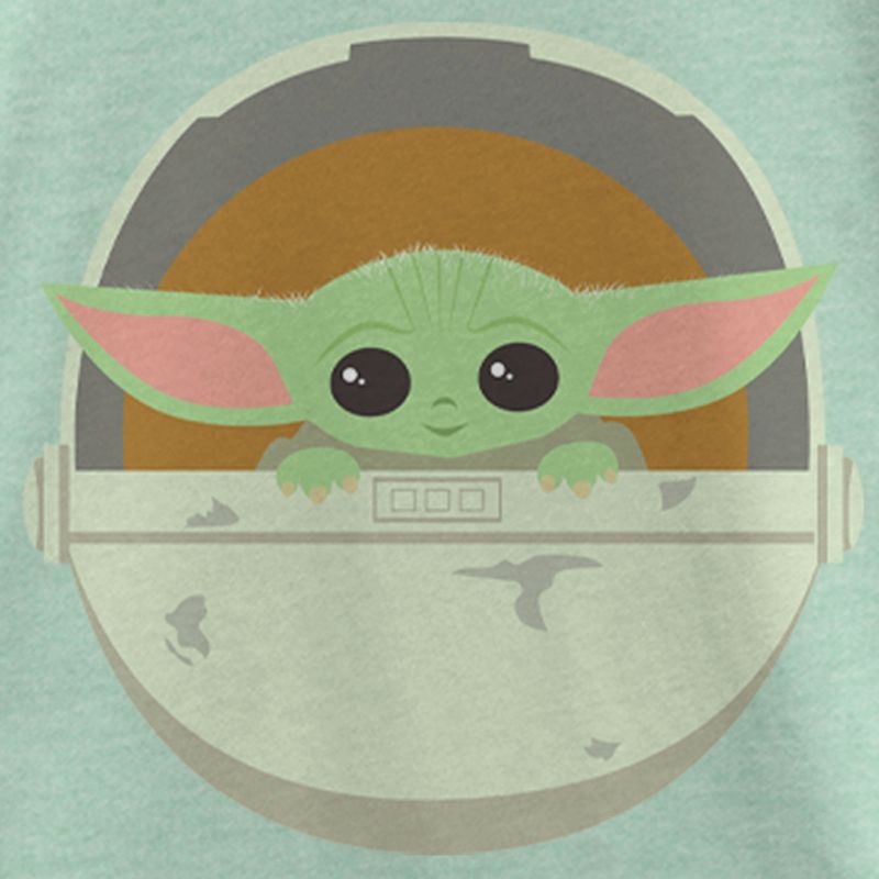 Girl's Star Wars: The Mandalorian Cute Cartoon Grogu Bassinet T-Shirt, 2 of 5