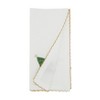 Saro Lifestyle Oh Christmas Tree Whip Stitch Napkin (Set of 4), 18", White - 3 of 4